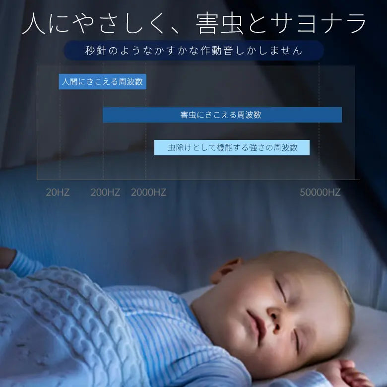 超音波で快適空間へ｜LEDライト付き コンセント式害虫対策器