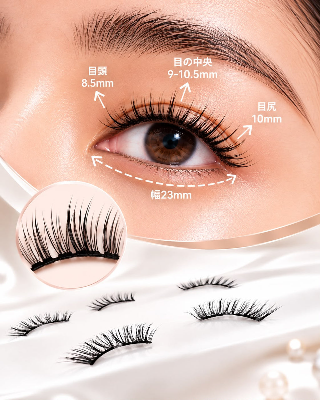 FeatherMag™ 柔らかフィット磁気まつげ