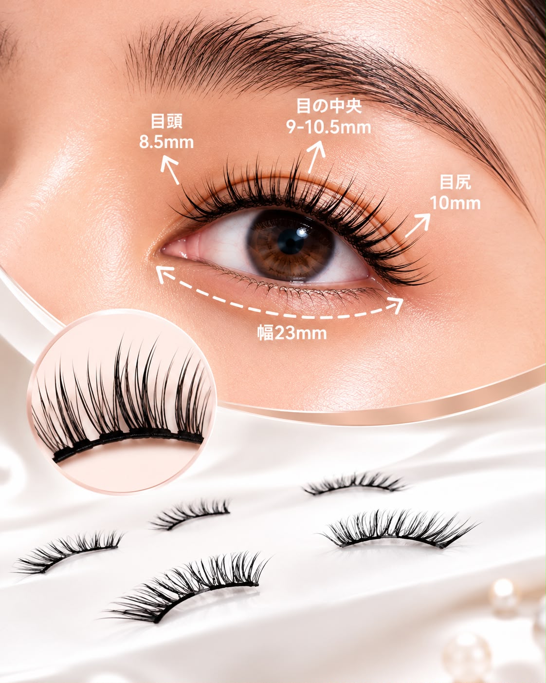 FeatherMag™ 柔らかフィット磁気まつげ