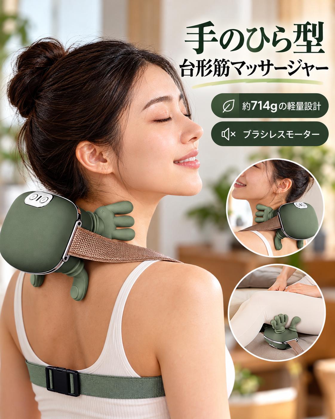 RelaxPalm™ 人肌マッサージャー